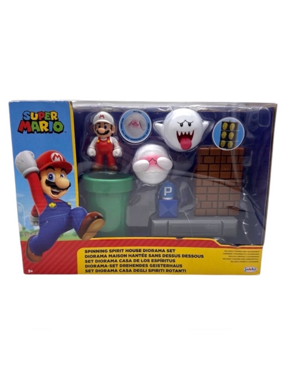 New World Of Nintendo Super Mario Spinning Spirit House Playset & Diorama Set